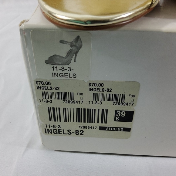 🤩Aldo 🌟Metalic Gold sequin peeptoe pumps - Picture 2 of 8